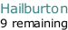 Hailburton 9 remaining